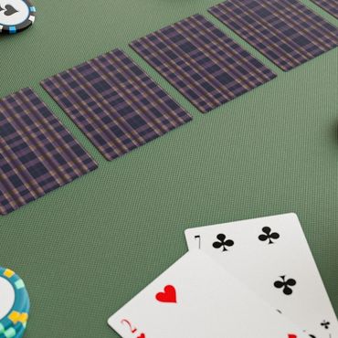 purple plaid playing cards