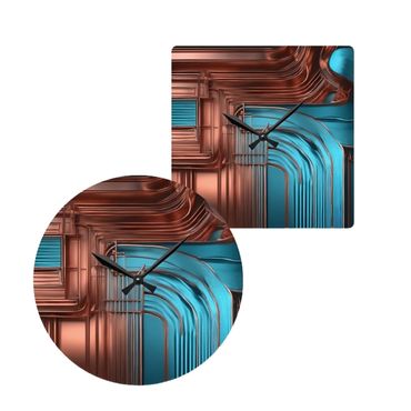 copper and blue metal