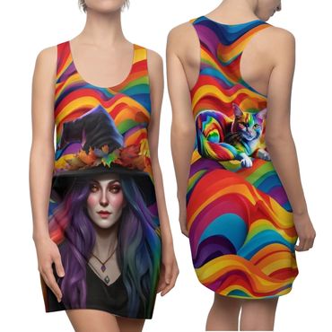 Pride dress witch and cat