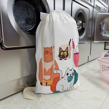 strange cats laundry bag