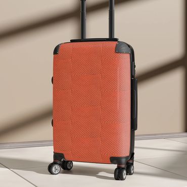 Luggage orange stitch pattern