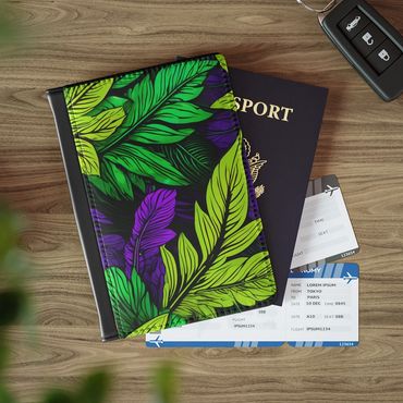 Neon leaves passport
