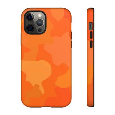 Orange camouflage phone case