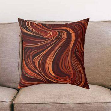 red swirl pillow
