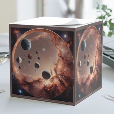 planets in circle - post it notes