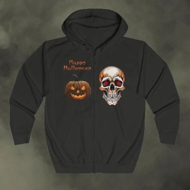 Happy Halloween skull and jack o lantern sweat shirt