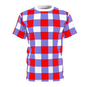 Flannel-t red white blue