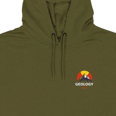 Cozy Three-Panel Fleece Hoodie Geology 2 - Embroidered