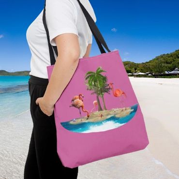 flamingo isle tote