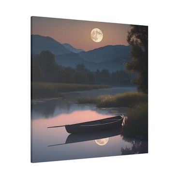 The boat the moon and the mountains