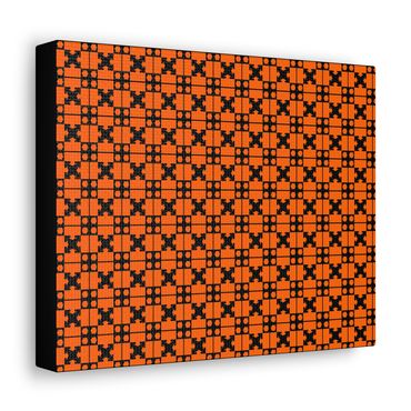 Simple orange and black pattern art