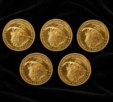United Sates $500 face-value gold coins