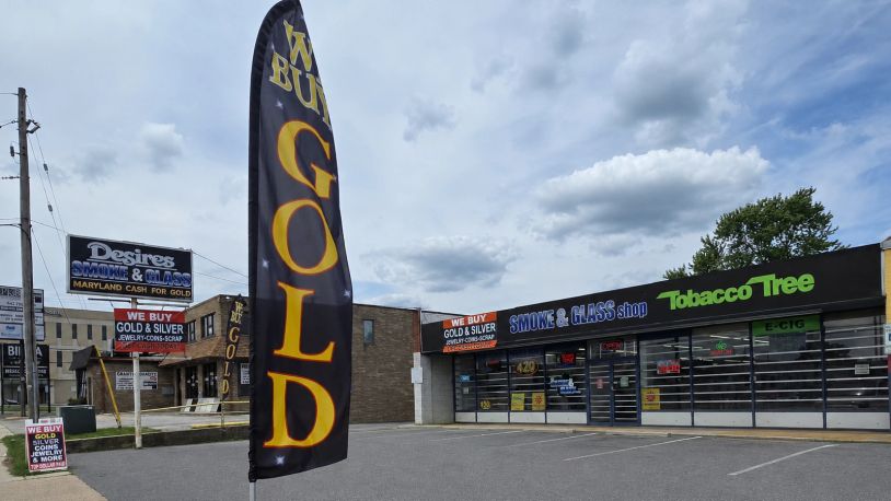 Maryland Cash for Gold store outside from the parking lot