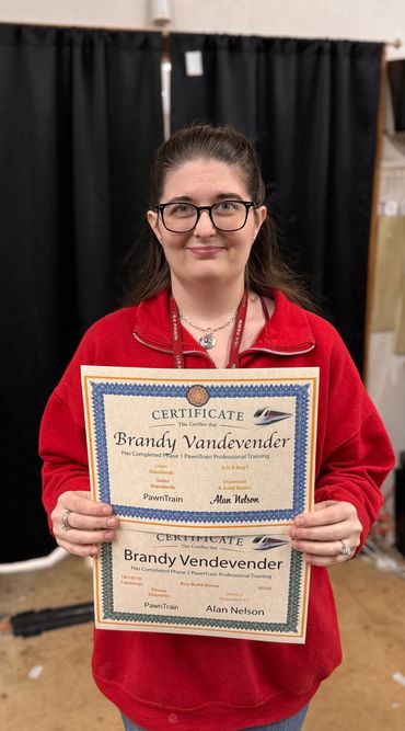Pawn Shop Team Members earning Certificates of Accomplishment