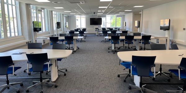 A newly remodelled learning space within the Queen's house at QMUL