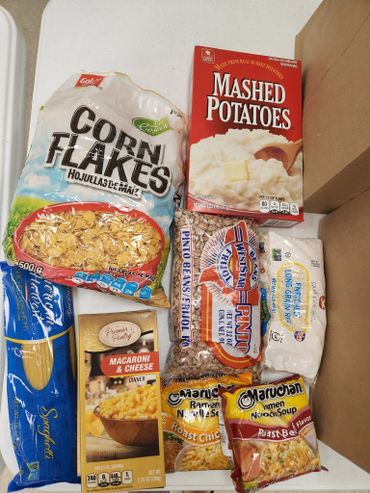Example of food received in bags
