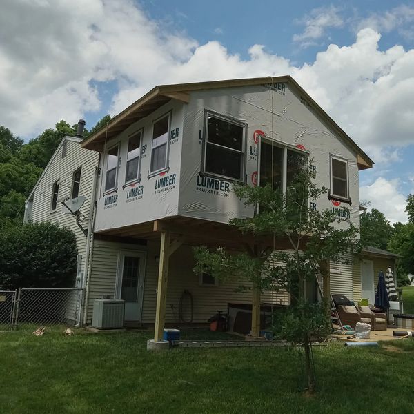 Home addition construction project in progress