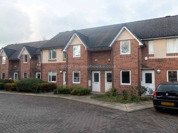 A row of small town houses