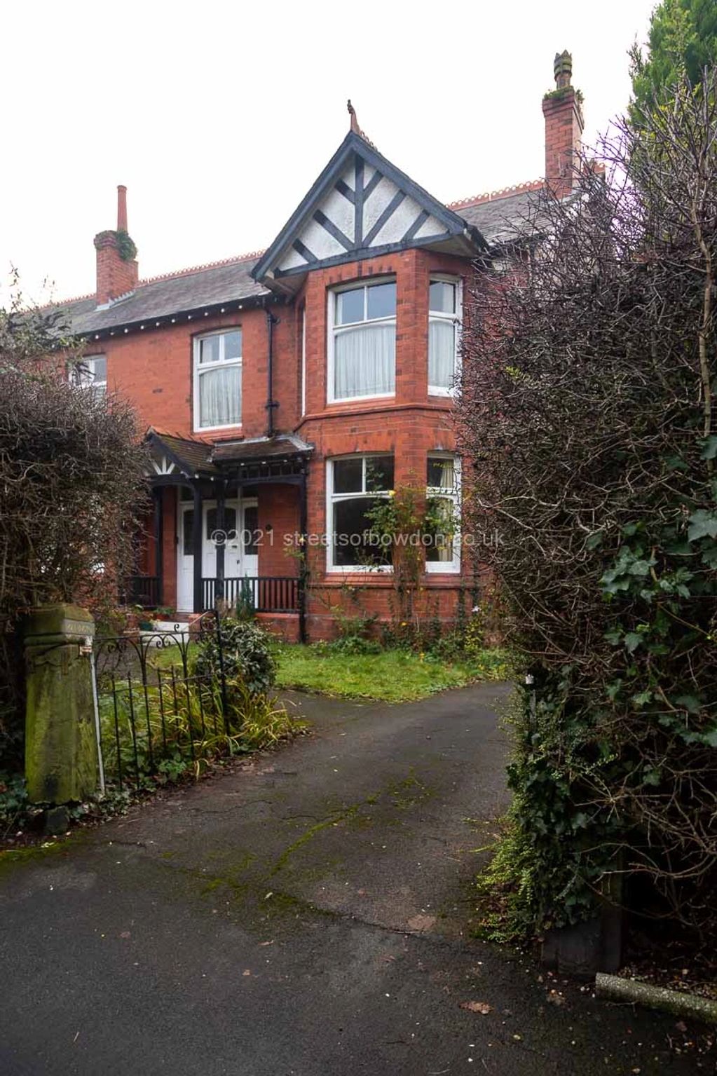 Entrance to early C20 red-brick house