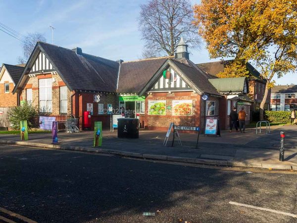 Co-op convenience store in autumnal sunshine
