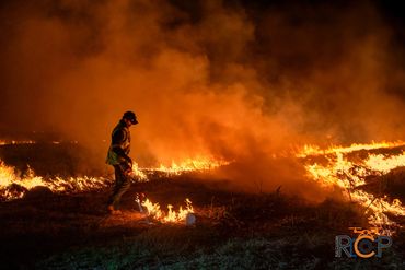 Sugar cane stubble burn off.