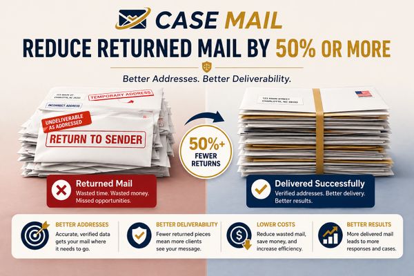 Case Mail provides enhanced premium court case data for direct mail marketing