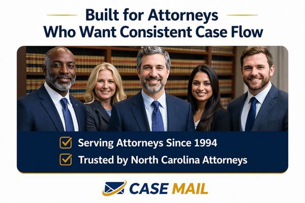 Case Mail provides consistent court case leads for lawyers since 1994.
