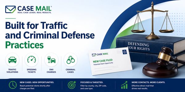 Case Mail is designed for traffic and criminal defense practices