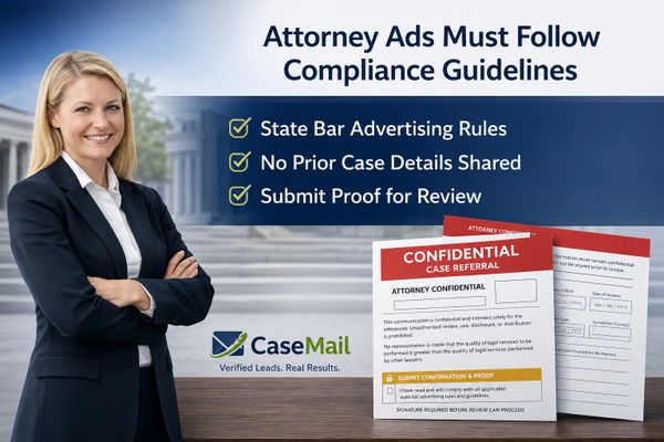 Case Mail helps attorneys to remain compliant with legal advertising guidelines.