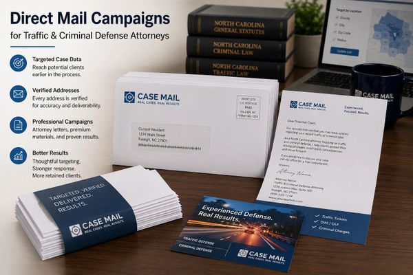 Direct mail campaigns for traffic and criminal defense attorneys