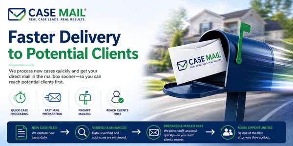Case Mail processes new criminal case leads quickly for faster direct mail delivery