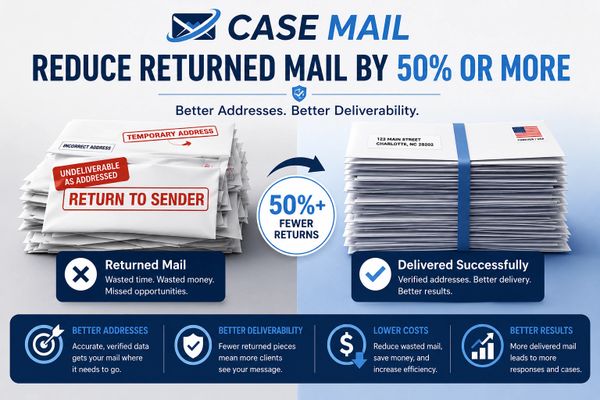 Case Mail provides enhanced premium court case data for direct mail marketing