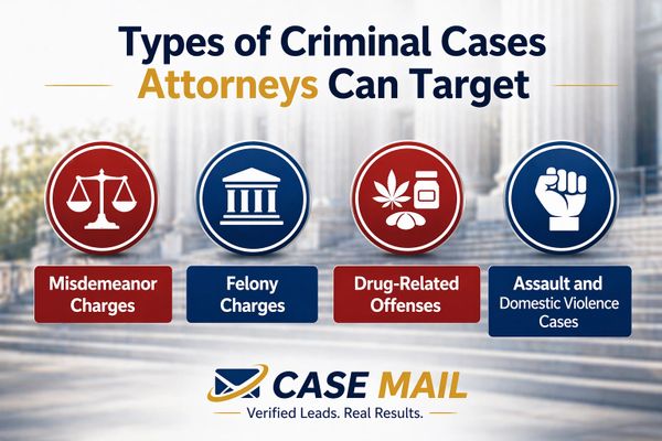Types of criminal case leads attorneys can target with verified court case data