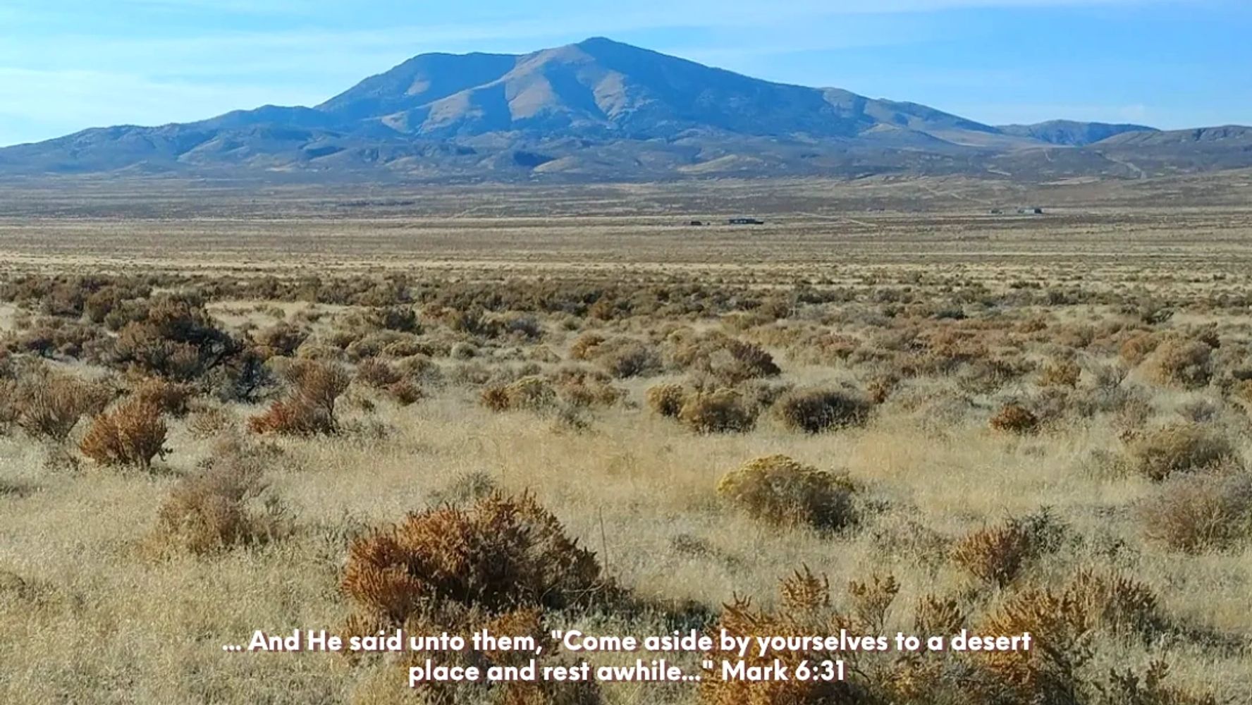 A photo of Desert Rest showing a view of the mountain from where my front porch will be.