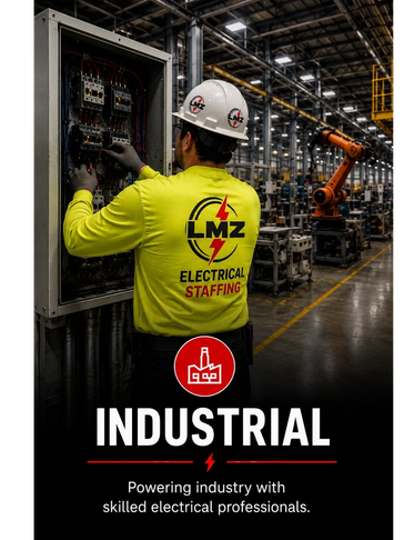Industrial electrical professional working on wiring.