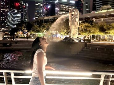 Drinking from the Merlion