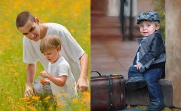 Fine Art Painted Children's Portraits by Bill Goode Photography