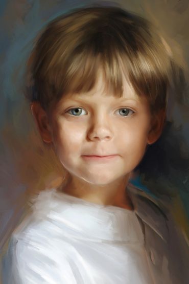 Fine Art Painted Children's Portraits by Bill Goode Photography
