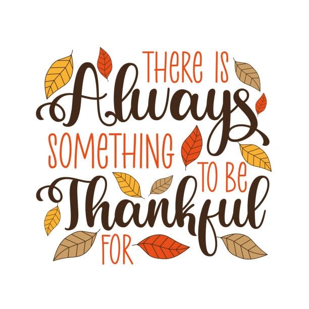 Inspirational text about thankfulness with autumn leaves.