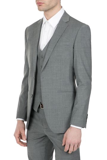 uberstone grey wool blend suit