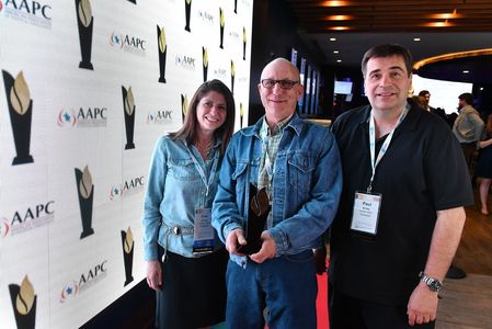 Cori Kesler, Scott Adams & Paul Arney with the Pollie at the Diamonds and Denim Pollie Award Gala