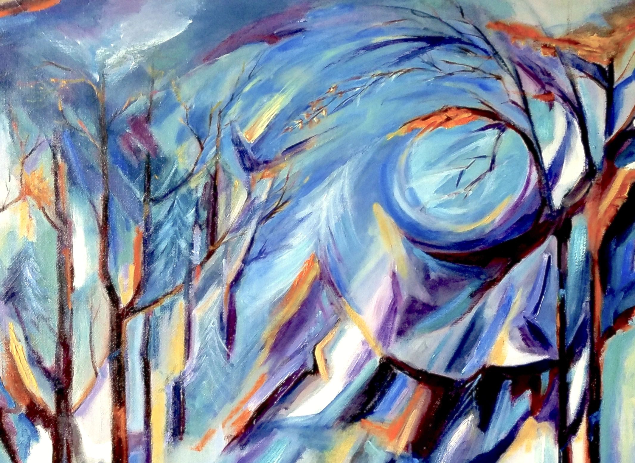 Blue Forest-art of human hand-Oga Vladi