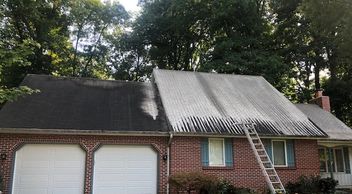 Softwash roof cleaning