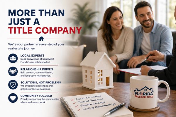 Real estate partners offering expert, relationship-driven title services in Southwest Florida.