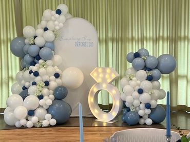 Something Blue Before I do.
Bridal party setup
Garland and stand alone column
Arch
Diamond ring
