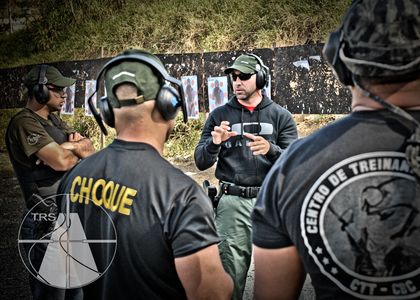 SWAT instructor Mario Knapp teaches a Tactical Pistol Class to SWAT personnel in Brazil.