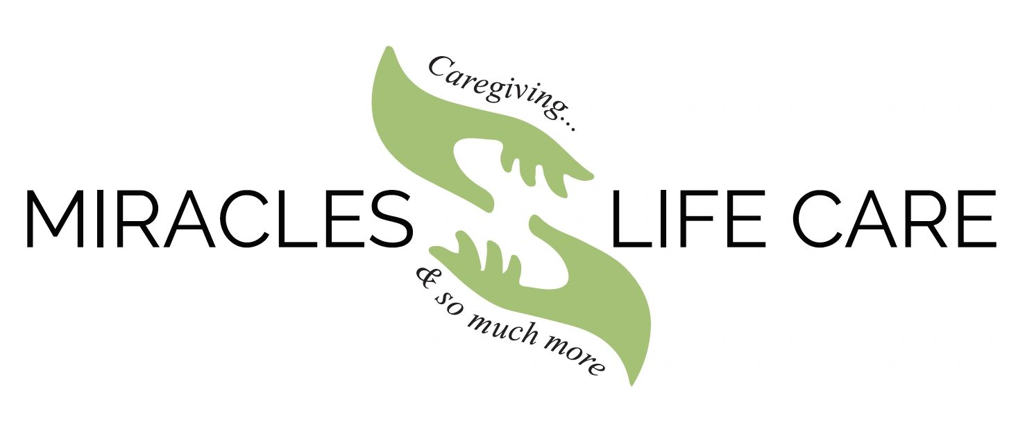 Caregiving and So Much More
2 hands reaching for each other to help one another. Company Logo.
