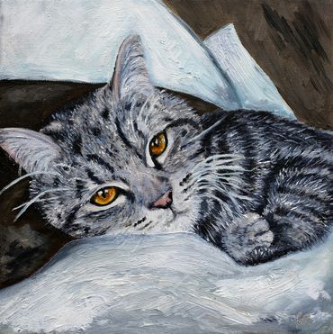 Local Okanagan children's author/artist , Cherie Braham painted this kitty for the SPCA fundraiser,