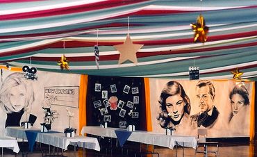 Prom Mural, Hollywood, Mount Carmel PA, Lauren Bacall, Clark Gable, Grace Kelly