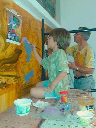 Mural, Creative Art Studio, Penápolis Brazil, Andy Ruggiero, Mark Sassani, painting